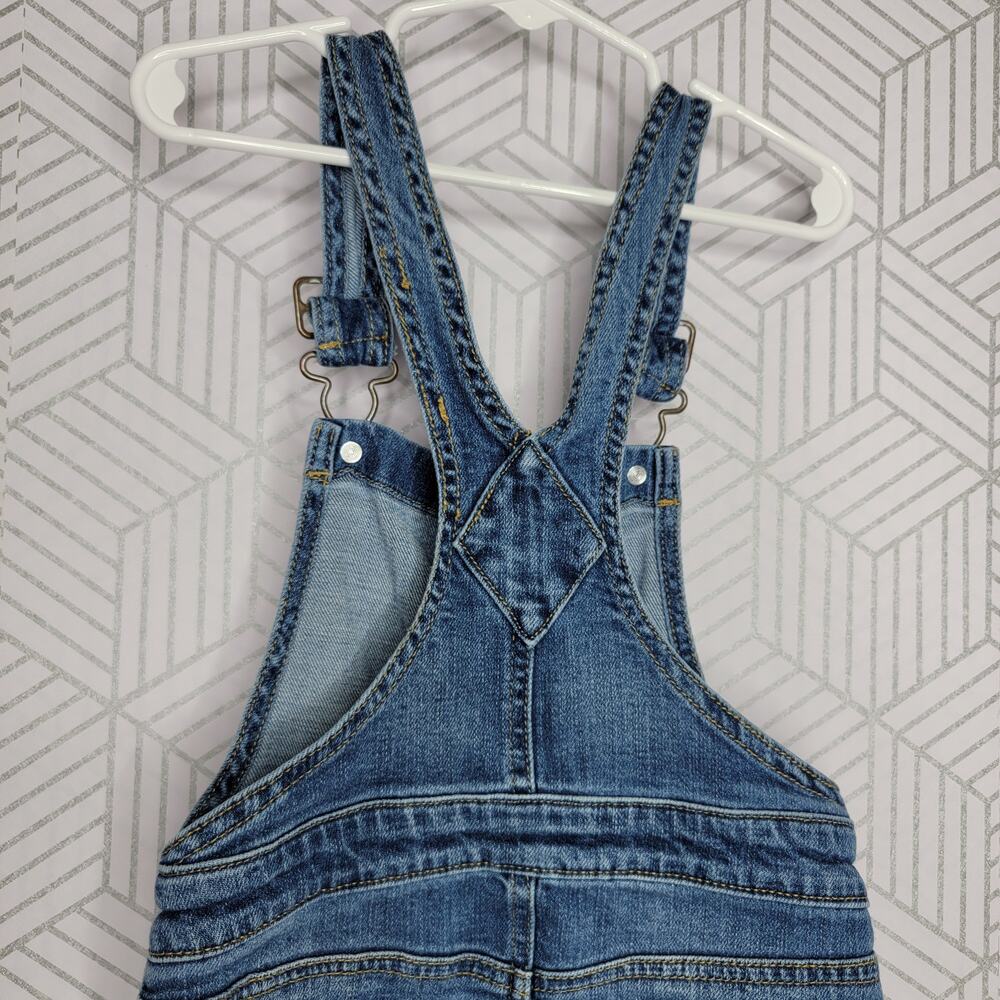 Cat & Jack blue jean skirtall bib overall dress Sz 4/5 - Picture 5 of 8